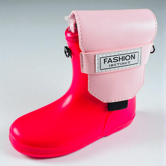 粉色雨靴肩背包