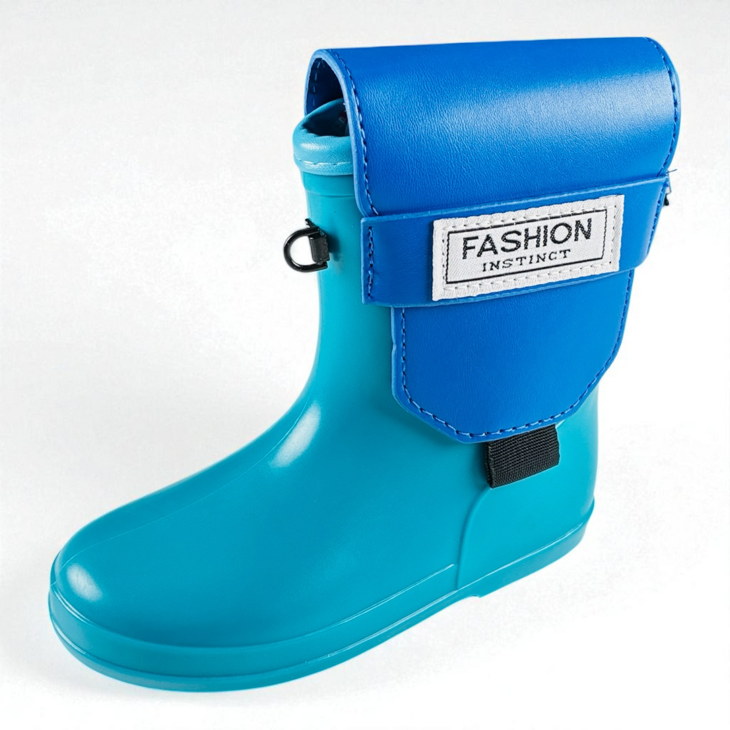 水蓝色雨靴肩背包